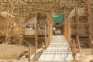 wooden stand structure