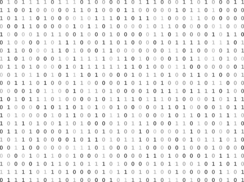 Flat binary code screen listing table cypher