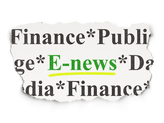News concept: E-news on Paper background