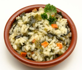 Risotto con algas