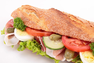 close up on sandwich