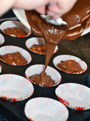 Chocolate muffin batter