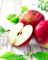Fresh red apples
