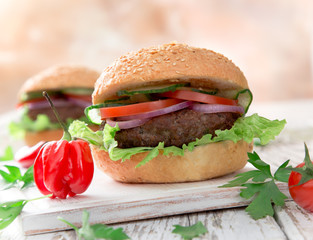 Delicious hamburgers