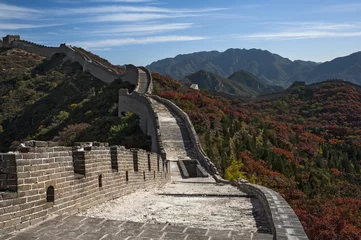 Foto op Canvas Great Wall on mountain in Beijing © axz65