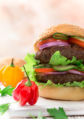 Delicious hamburgers