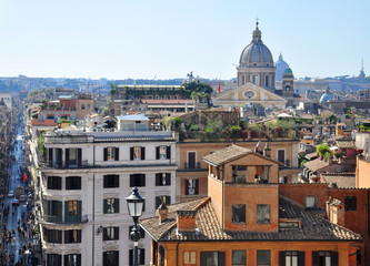 Fototapeta na wymiar View on Spain square in Rome