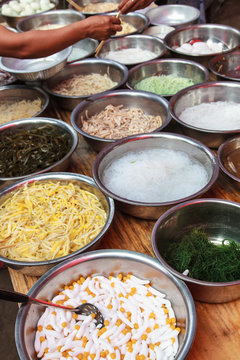 Fresh food on a asian market