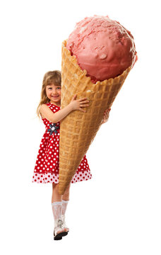 Little girl and greatest ice cream