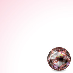 reflective disco ball pink