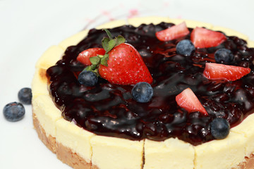 background of blueberry cheese cake