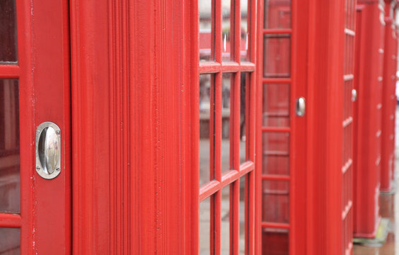 Red Telephone Boxes, London, UK.