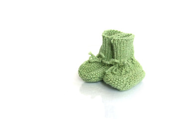 Woolen Baby Socks on white