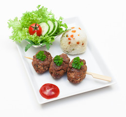 Frikadellen-Spieß