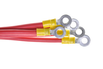Electric cables with insulated ring terminal lug