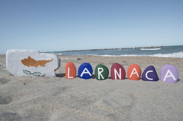 Larnaca, Cyprus, on colourful stones