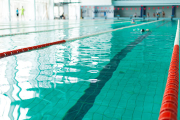 Swimming pool lanes in competition pool