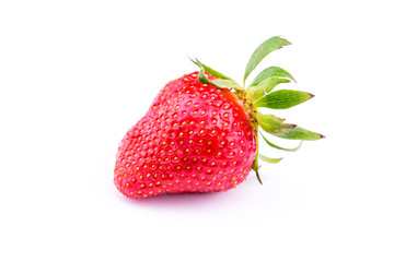 Fresh strawberry isolated on white background.