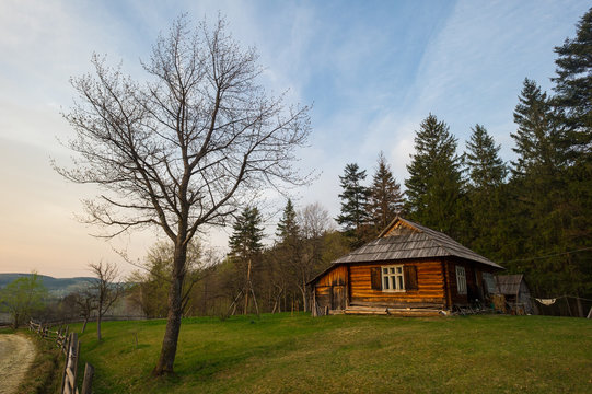 Сельская хата в Карпатах