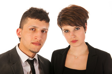 Young business couple