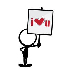 stickman love signboard