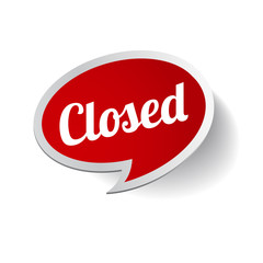 Closed Sign - Closed retail store red vector illustration symbol