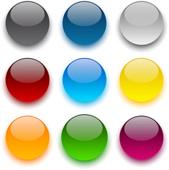 Round colorful balls.