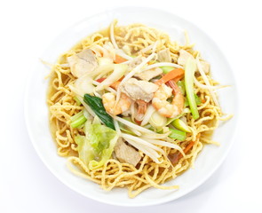 Chinese Deep Fried Noodle with seafood