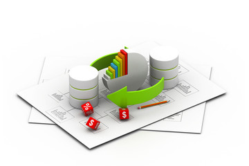Databases concept.(business concept) .