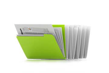 Row of folders.