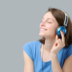 Naklejka premium Enjoying music