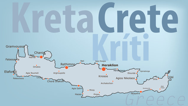 Crete vector map