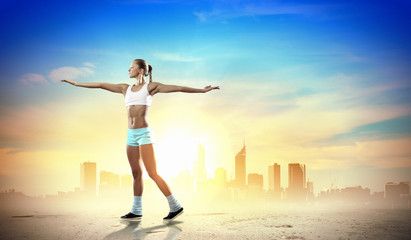 Fototapeta premium Sport young woman