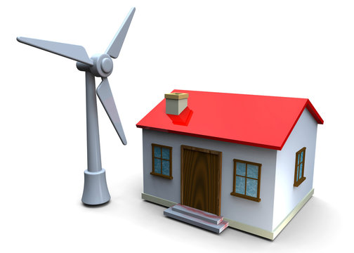 WIND ENERGY AND HOME - 3D