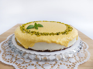 Mango Schmand Torte Querschnitt