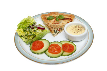 Quiche and salad