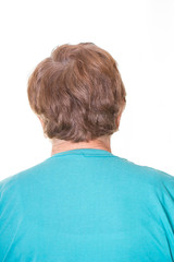 elderly woman standing back