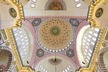 Interior view of Suleymaniye Mosque