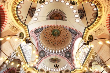 Interior view of Suleymaniye Mosque