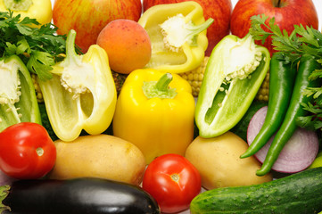 fruits and vegetables background