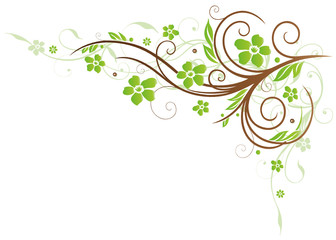 Frühling, filigran, Blume, Ranke, grün, braun