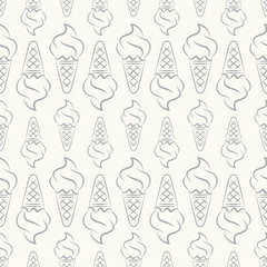 Ice cream seamless pattern