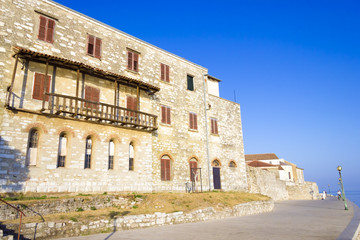 Fototapeta premium Porec - old Adriatic town in Croatia, Istria region. Popular tou