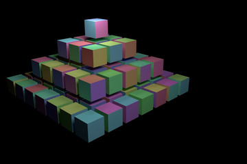 ピラミッドのイメージのブロック