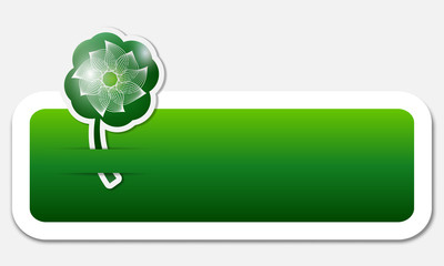 green vector box for text