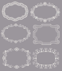 Selection of 6 different Vintage Lace Frames