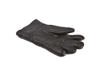 Leather glove on a white background