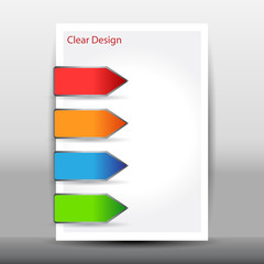 Illustration of modern design template with arrows