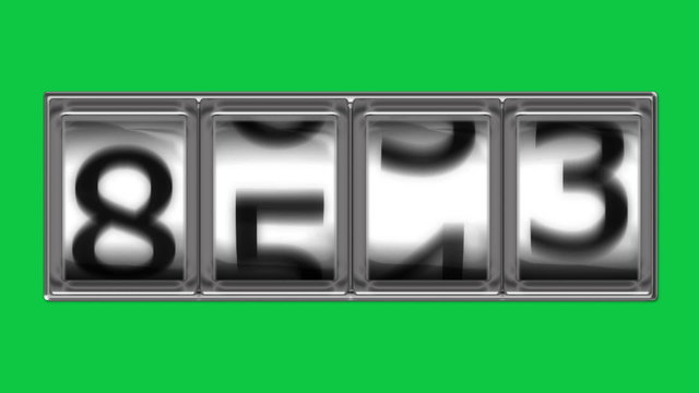 1968 on billboard, green screen