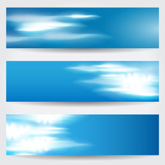 Beautiful sky banner set